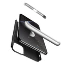 For iPhone 11 GKK Three Stage Splicing Full Coverage PC Protective Case(Black Silver)