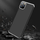 For iPhone 11 GKK Three Stage Splicing Full Coverage PC Protective Case(Black Silver)