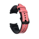 For Samsung Galaxy Watch4 Silicone + Leather Black Buckle Watch Band(Pink)