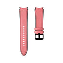 For Samsung Galaxy Watch4 Silicone + Leather Black Buckle Watch Band(Pink)