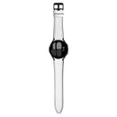 For Samsung Galaxy Watch4 Silicone + Leather Black Buckle Watch Band(White)