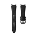 For Samsung Galaxy Watch4 Silicone + Leather Black Buckle Watch Band(Black)