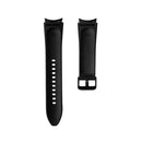 For Samsung Galaxy Watch4 Silicone + Leather Black Buckle Watch Band(Black)