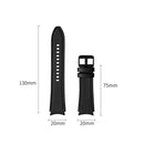 For Samsung Galaxy Watch4 Silicone + Leather Black Buckle Watch Band(Black)