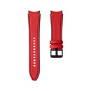 For Samsung Galaxy Watch4 Silicone + Leather Black Buckle Watch Band(Red)