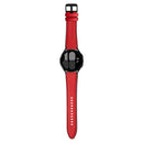 For Samsung Galaxy Watch4 Silicone + Leather Black Buckle Watch Band(Red)