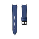 For Samsung Galaxy Watch4 Silicone + Leather Black Buckle Watch Band(Blue)