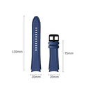 For Samsung Galaxy Watch4 Silicone + Leather Black Buckle Watch Band(Blue)
