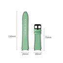 For Samsung Galaxy Watch4 Silicone + Leather Black Buckle Watch Band(Cyan Green)