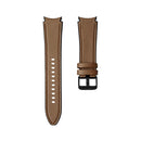 For Samsung Galaxy Watch4 Silicone + Leather Black Buckle Watch Band(Brown)