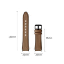For Samsung Galaxy Watch4 Silicone + Leather Black Buckle Watch Band(Brown)