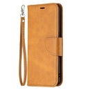 For OPPO Reno5 5G Retro Lambskin Texture Pure Color Horizontal Flip PU Leather Case with Holder & Card Slots & Wallet & Lanyard(Yellow)