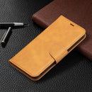 For OPPO Reno5 5G Retro Lambskin Texture Pure Color Horizontal Flip PU Leather Case with Holder & Card Slots & Wallet & Lanyard(Yellow)