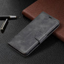 For OPPO Reno5 5G Retro Lambskin Texture Pure Color Horizontal Flip PU Leather Case with Holder & Card Slots & Wallet & Lanyard(Black)
