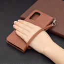 For OPPO Reno5 5G Retro Lambskin Texture Pure Color Horizontal Flip PU Leather Case with Holder & Card Slots & Wallet & Lanyard(Brown)