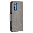 For OPPO Reno5 5G Retro Lambskin Texture Pure Color Horizontal Flip PU Leather Case with Holder & Card Slots & Wallet & Lanyard(Grey)
