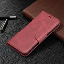 For OPPO Reno5 5G Retro Lambskin Texture Pure Color Horizontal Flip PU Leather Case with Holder & Card Slots & Wallet & Lanyard(Red)