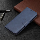 For OPPO Reno5 5G Retro Lambskin Texture Pure Color Horizontal Flip PU Leather Case with Holder & Card Slots & Wallet & Lanyard(Blue)