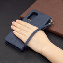 For OPPO Reno5 5G Retro Lambskin Texture Pure Color Horizontal Flip PU Leather Case with Holder & Card Slots & Wallet & Lanyard(Blue)