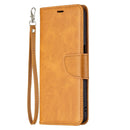 For OPPO Realme 8 5G/Realme V13 5G Retro Lambskin Texture Pure Color Horizontal Flip PU Leather Case with Holder & Card Slots & Wallet & Lanyard(Yellow)