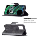 For OPPO Realme 8 5G/Realme V13 5G Retro Lambskin Texture Pure Color Horizontal Flip PU Leather Case with Holder & Card Slots & Wallet & Lanyard(Black)