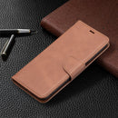 For OPPO Realme 8 5G/Realme V13 5G Retro Lambskin Texture Pure Color Horizontal Flip PU Leather Case with Holder & Card Slots & Wallet & Lanyard(Brown)