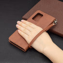 For OPPO Realme 8 5G/Realme V13 5G Retro Lambskin Texture Pure Color Horizontal Flip PU Leather Case with Holder & Card Slots & Wallet & Lanyard(Brown)