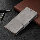 For OPPO Realme 8 5G/Realme V13 5G Retro Lambskin Texture Pure Color Horizontal Flip PU Leather Case with Holder & Card Slots & Wallet & Lanyard(Grey)