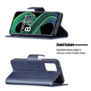 For OPPO Realme 8 5G/Realme V13 5G Retro Lambskin Texture Pure Color Horizontal Flip PU Leather Case with Holder & Card Slots & Wallet & Lanyard(Blue)