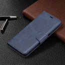 For OPPO Realme 8 5G/Realme V13 5G Retro Lambskin Texture Pure Color Horizontal Flip PU Leather Case with Holder & Card Slots & Wallet & Lanyard(Blue)