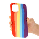 Rainbow Liquid Silicone Shockproof Full Coverage Protective Case For iPhone 13(Red)