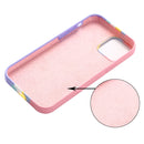 Rainbow Liquid Silicone Shockproof Full Coverage Protective Case For iPhone 13(Pink)