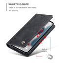 CaseMe-013 Multifunctional Retro Frosted Horizontal Flip Leather Case with Card Slot & Holder & Wallet For iPhone 13 mini(Black)