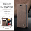 CaseMe-013 Multifunctional Retro Frosted Horizontal Flip Leather Case with Card Slot & Holder & Wallet For iPhone 13 mini(Coffee)