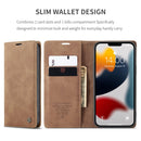 CaseMe-013 Multifunctional Retro Frosted Horizontal Flip Leather Case with Card Slot & Holder & Wallet For iPhone 13 mini(Brown)