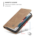 CaseMe-013 Multifunctional Retro Frosted Horizontal Flip Leather Case with Card Slot & Holder & Wallet For iPhone 13 mini(Brown)