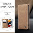 CaseMe-013 Multifunctional Retro Frosted Horizontal Flip Leather Case with Card Slot & Holder & Wallet For iPhone 13 mini(Brown)