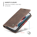 CaseMe-013 Multifunctional Retro Frosted Horizontal Flip Leather Case with Card Slot & Holder & Wallet For iPhone 13(Coffee)