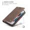 CaseMe-013 Multifunctional Retro Frosted Horizontal Flip Leather Case with Card Slot & Holder & Wallet For iPhone 13(Coffee)