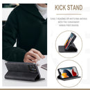 CaseMe-013 Multifunctional Retro Frosted Horizontal Flip Leather Case with Card Slot & Holder & Wallet For iPhone 13 Pro(Black)