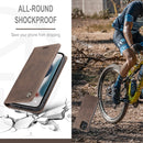 CaseMe-013 Multifunctional Retro Frosted Horizontal Flip Leather Case with Card Slot & Holder & Wallet For iPhone 13 Pro(Coffee)