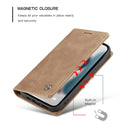 CaseMe-013 Multifunctional Retro Frosted Horizontal Flip Leather Case with Card Slot & Holder & Wallet For iPhone 13 Pro(Brown)