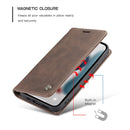 CaseMe-013 Multifunctional Retro Frosted Horizontal Flip Leather Case with Card Slot & Holder & Wallet For iPhone 13 Pro Max(Coffee)