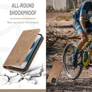 CaseMe-013 Multifunctional Retro Frosted Horizontal Flip Leather Case with Card Slot & Holder & Wallet For iPhone 13 Pro Max(Brown)