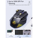 iMICE GW-X7 7-button Silent Rechargeable Wireless Gaming Mouse with Colorful RGB Lights(Black)