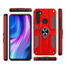 For Xiaomi Redmi Note 8 Carbon Fiber Pattern PC + TPU Protective Case with Ring Holder(Dark Green)