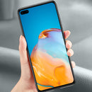 For Huawei P40 Pro Shang Rui Wood Grain Skin PU + TPU Shockproof Case(Grey)