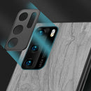For Huawei P40 Pro Shang Rui Wood Grain Skin PU + TPU Shockproof Case(Grey)