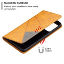 For OPPO A94 5G / F19 Pro Plus / Reno5 Z 5G Rhombus Texture Horizontal Flip Magnetic Leather Case with Holder & Card Slots(Yellow)