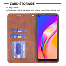 For OPPO A94 5G / F19 Pro Plus / Reno5 Z 5G Rhombus Texture Horizontal Flip Magnetic Leather Case with Holder & Card Slots(Brown)